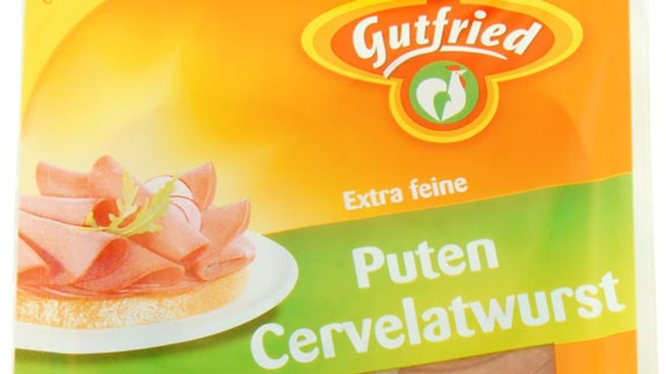 Die Puten Cervelatwurst von Gutfried enthält Schweinefleisch.