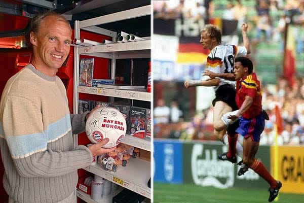 Johannes Christian Pflügler, genannt "Hansi", wurde 1990 als deutscher Nationalspieler Weltmeister. In der Bundesliga spielte er ausschließlich für den FC Bayern. Seinem Verein ist er auch nach der Karriere treu: Er arbeitet im Fanartikelvertrieb des Rekordmeisters.