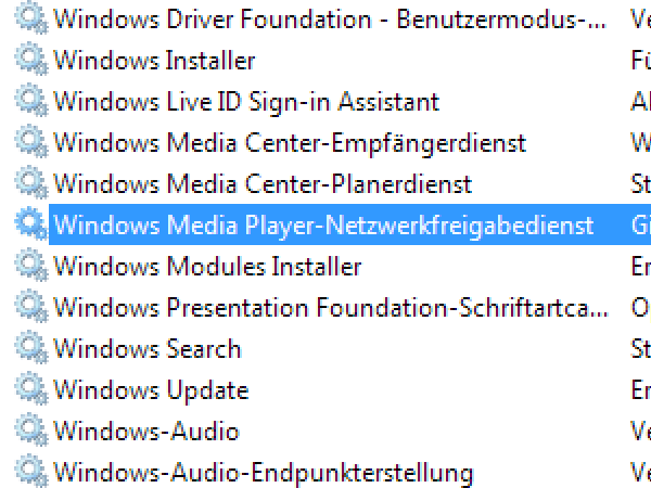 Windows-7-Dienste (Screenshot: t-online.de)