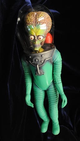 Nur eine von vielen Phantasien über mögliche Marsbewohner: Eine Figur aus dem Film "Mars Attacs".