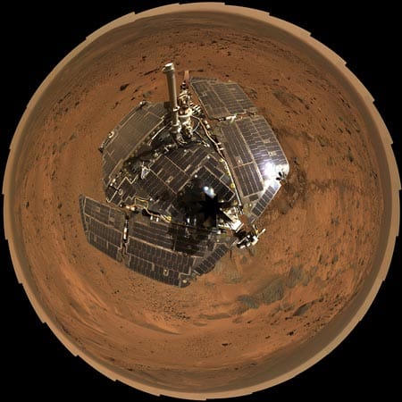 Die Raumsonde Spirit im Selbstportrait: Seit 2004 ist der Nasa-Rover auf dem Mars im Einsatz.