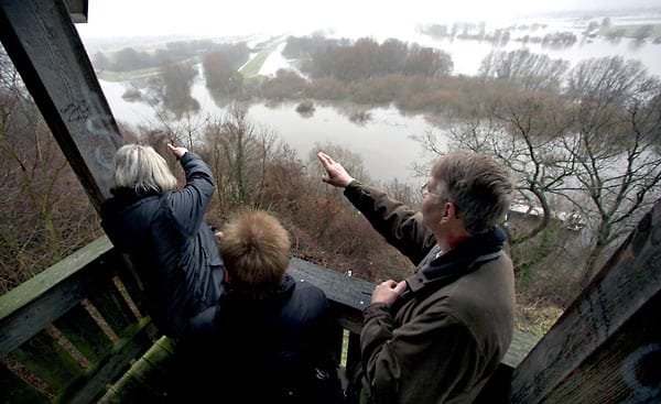 Hochwasser: Auch der Pegel der Elbe stieg kontinuierlich an.