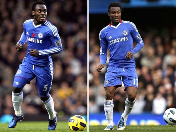 FC Chelsea: Auch an der Stamford Bridge lässt sich das Gespann in der Zentrale sehen. Michael Essien gehört schon länger in die Weltspitze. Bei John Obi Mikel hatten sich viele Experten gefragt, für welchen 19-Jährigen Chelsea 2006 da satte 23,5 Mio. Euro nach Norwegen überwies. Heute, weit über 100 Premier-League-Spiele später wissen sie es. (Fotos: imago) FC Chelsea: Auch an der Stamford Bridge lässt sich das Gespann in der Zentrale sehen. Michael Essien gehört schon länger in die Weltspitze. Bei John Obi Mikel hatten sich viele Experten gefragt, für welchen 19-Jährigen Chelsea 2006 da satte 23,5 Mio. Euro nach Norwegen überwies. Heute, weit über 100 Premier-League-Spiele später wissen sie es. (Fotos: imago)