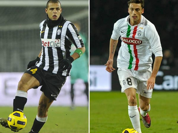 Juventus Turin: ...und natürlich die beiden Strippenzieher der Alten Dame. Doch im Vergleich zu den anderen Genannten aus der Serie A sind Felipe Melo (27) und vor allem Claudio Marchisio (24) alles andere als alt. Gerade Marchisio gehört zu den größten Talenten Italiens und ist einer der wenigen Gründe, weshalb Italiens Fans an eine positive Entwicklung der Squadra Azzura glauben. (Fotos: imago) Juventus Turin: ...und natürlich die beiden Strippenzieher der Alten Dame. Doch im Vergleich zu den anderen Genannten aus der Serie A sind Felipe Melo (27) und vor allem Claudio Marchisio (24) alles andere als alt. Gerade Marchisio gehört zu den größten Talenten Italiens und ist einer der wenigen Gründe, weshalb Italiens Fans an eine positive Entwicklung der Squadra Azzura glauben. (Fotos: imago)