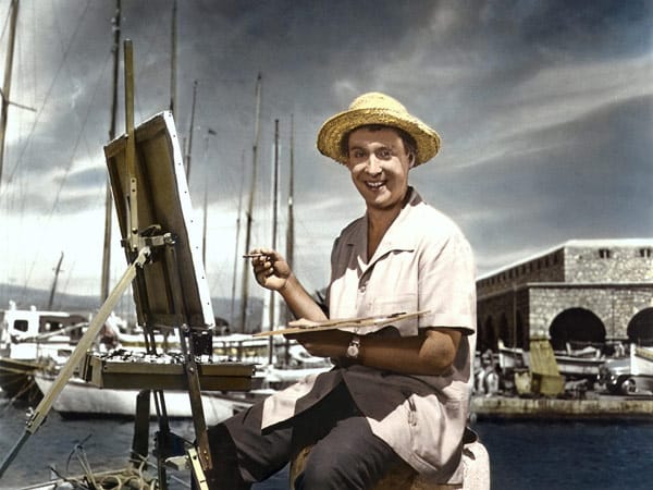 Im Film "So ein Millionär hat's schwer" (1958) mimte er einen Maler. Im Film "So ein Millionär hat's schwer" (1958) mimte er einen Maler.