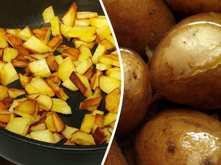 Schwere Kost: Bratkartoffeln - leichte Kost: Pellkartoffeln