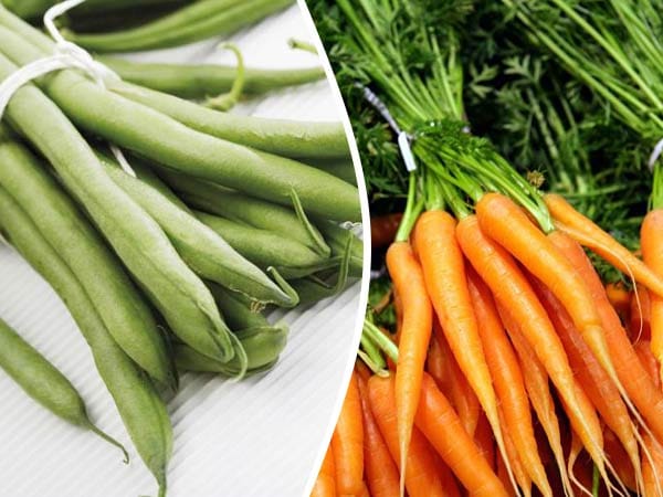 Schwere Kost: Bohnen - leichte Kost: Karotten