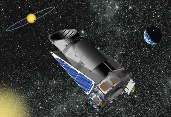 Das Weltraumteleskop "Kepler" reist seit März 2009 durch das All. NASA-Forscher wollen damit Planeten in der Milchstraße finden. (Quelle: dpa)