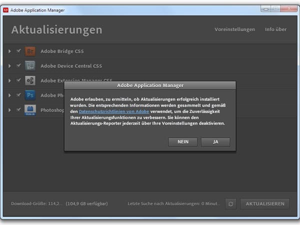 Adobe Updater (Screenshot: t-online.de)