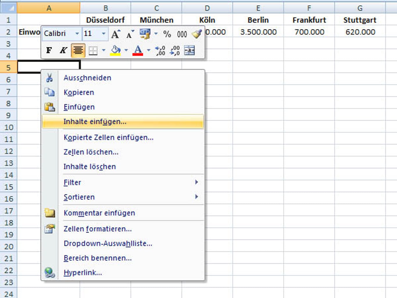 Excel Zeilen in Spalten verwandeln