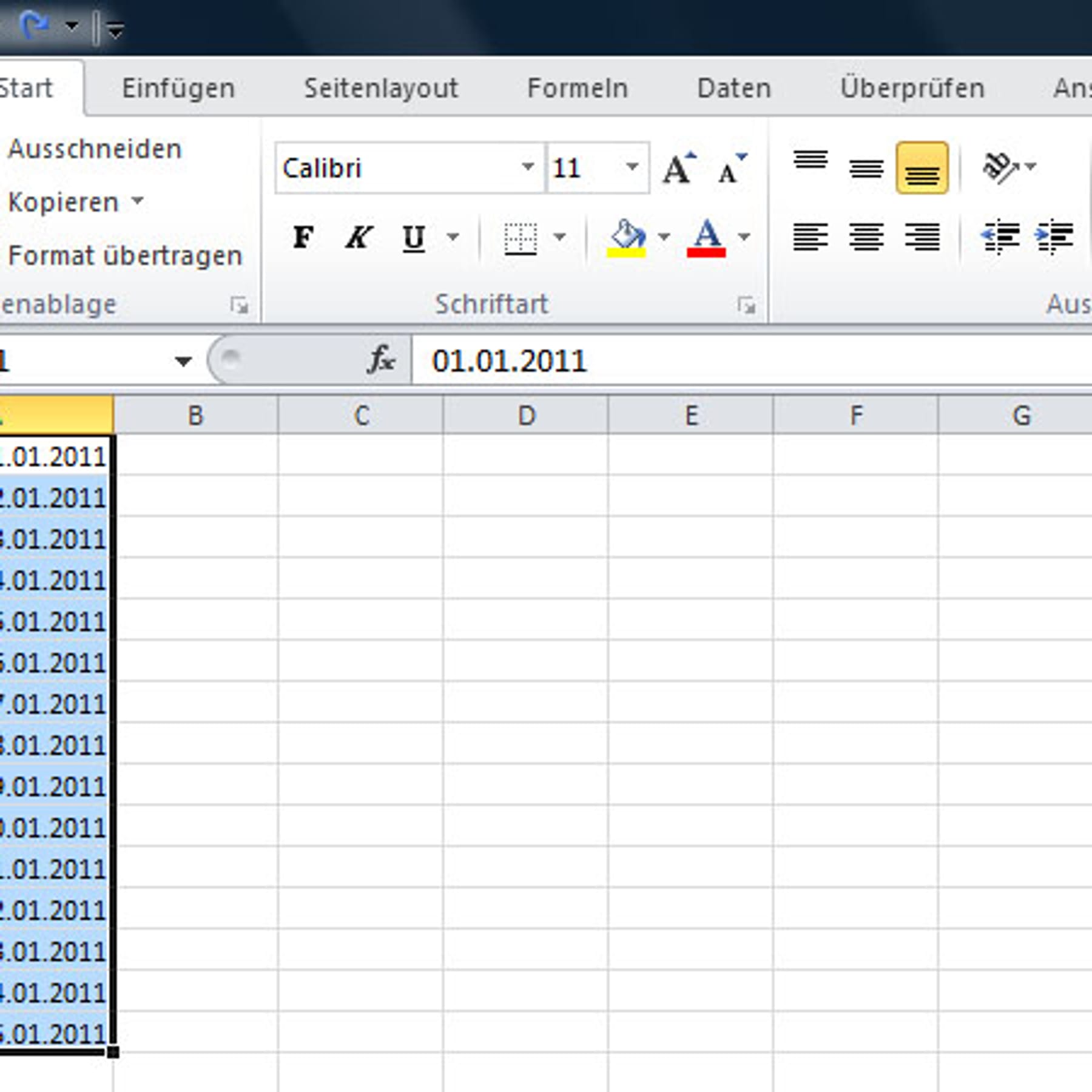Wie man Excel-Tabelle mit Ausgangsdaten in Deutschland vergleicht