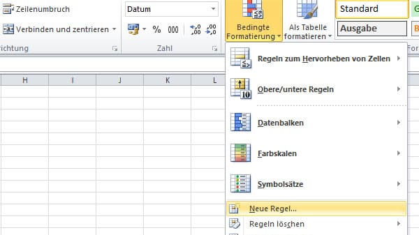 Excel-Wochenenden farblich kennzeichnen (Screenshot: t-online.de)