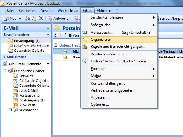 Outlook: Wichtige E-Mails farblich kennzeichnen (Screenshot: t-online.de)