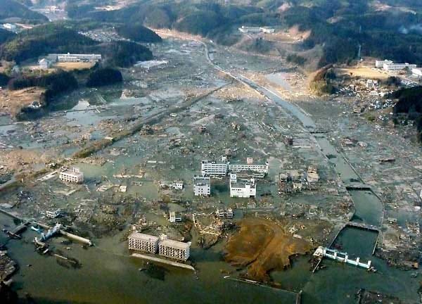 Große Teile von Minamisanriku sind überschwemmt worden.