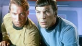 Mit dieser Rolle wurde er weltbekannt: Leonard Nimoy als Vulkanier Mr. Spock an der Seite von William Shatner alias Captain Kirk.