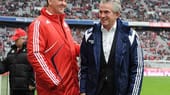 Jupp Heynckes (re.) übernimmt das Traineramt von Louis van Gaal (li.) beim FC Bayern München. Im Sommer 2013 tritt Don Jupp mit dem Triple ab.