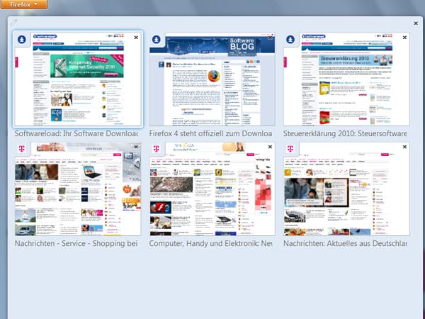 Firefox: Neue Funktionen (Screenshot: t-online.de)