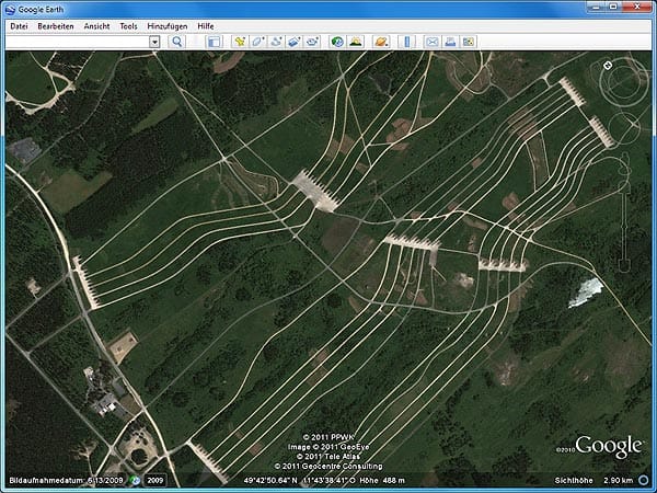 Google Earth: Auerbach (Screenshot: t-online.de)