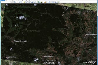 Google Earth: Schwarzwald (Screenshot: t-online.de)