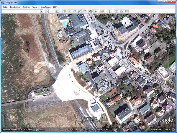 Google Earth: St-Peter-Ording (Screenshot: t-online.de)