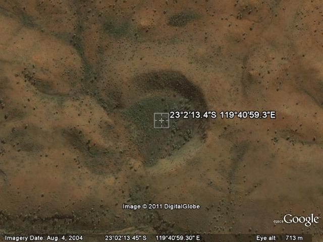Der Hickmann-Krater in West-Australien