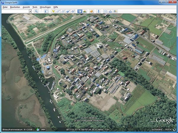 Japan: Fukushima und Tsunami-Region (Screenshot: t-online.de) Japan: Fukushima und Tsunami-Region (Screenshot: t-online.de)