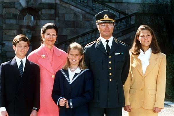Die schwedische Königsfamilie im Jahr 1993