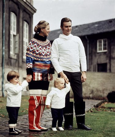 Die dänische Königsfamilie im Jahr 1970