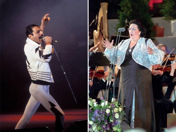 Freddy Mercury und Montserrat Caballé (Fotos: Imago)