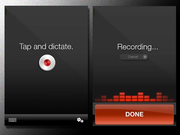 Smartphone-App: Dragon Dictation (Screenshot: iTunes)