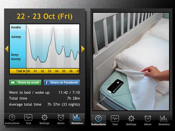 Smartphone-App: Sleep Cycle (Screenshot: iTunes)