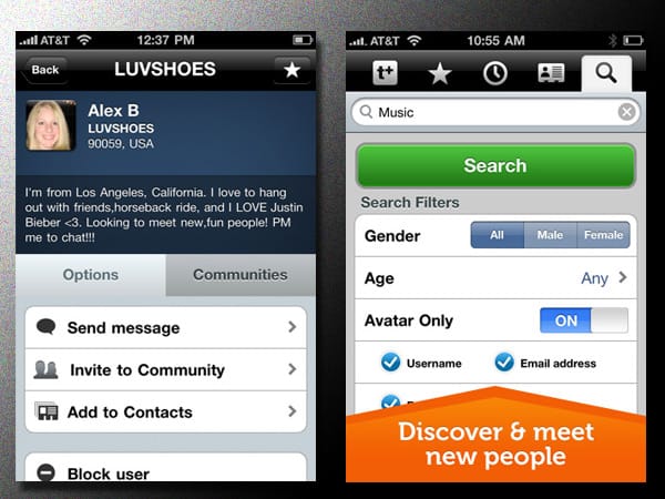 Smartphone-App: Textplus (Screenshot: iTunes)
