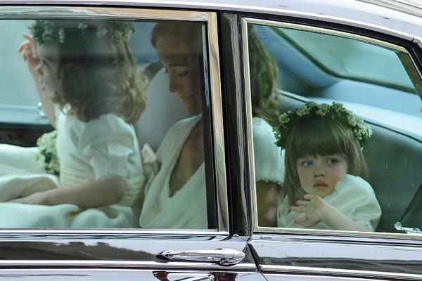 Auf der Fahrt zur prunkvollen Hochzeit ihrer Schwester war Pippa die Nervosität deutlich anzumerken.