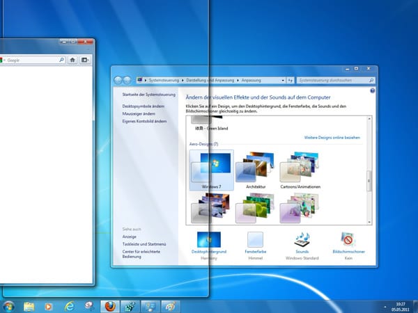Aerosnap unter Windows 7 deaktivieren (Screenshot: t-online.de)