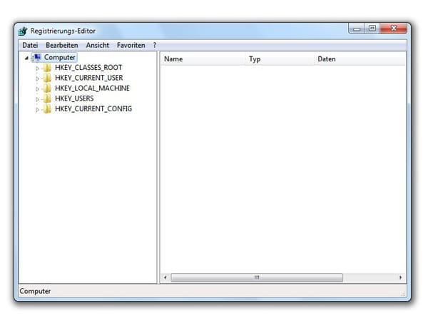 Windows 7 mit Registry-Hacks optimieren (Screenshot t-online.de)