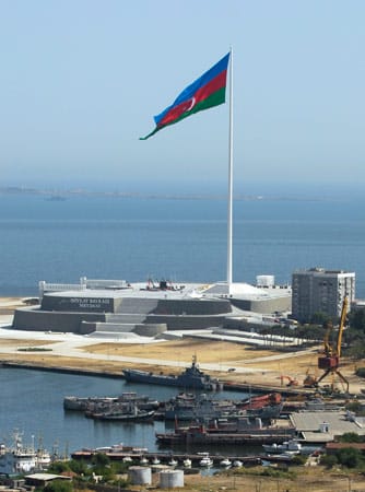 Nationalflagge Aserbaidschans