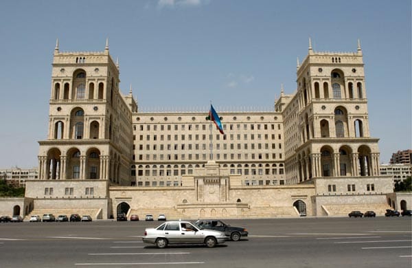 Das Regierungsgebäude von Aserbaidschan