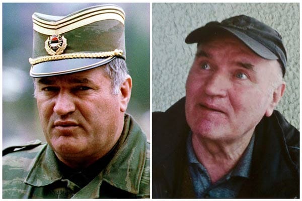 Berichte, wonach Mladic demenzkrank sei, weist Staatsanwalt Bruno Vekaric als "Verteidigungstaktik" zurück. Auf aktuellen Aufnahmen (rechts) ist der einst lebensstrotzende füllige Mann jedoch abgemagert und mit ausgefallenem Haar zu sehen. Berichte, wonach Mladic demenzkrank sei, weist Staatsanwalt Bruno Vekaric als "Verteidigungstaktik" zurück. Auf aktuellen Aufnahmen (rechts) ist der einst lebensstrotzende füllige Mann jedoch abgemagert und mit ausgefallenem Haar zu sehen.