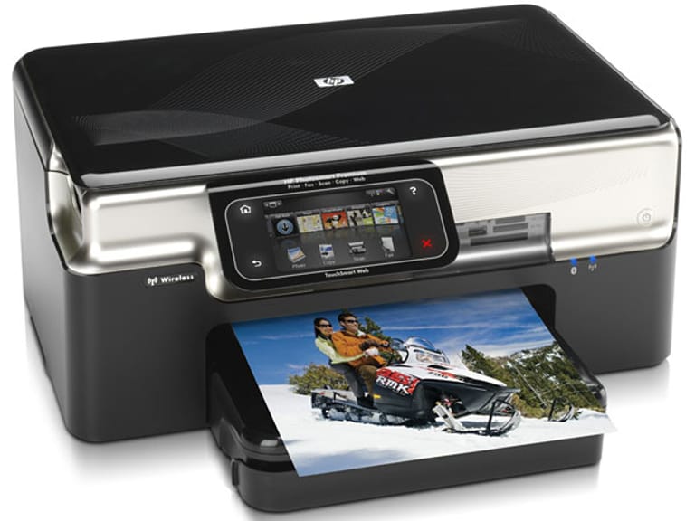Über das Display der Drucker können Bilder ausgewählt, bearbeitet und gedruckt werden. (Bild: HP)