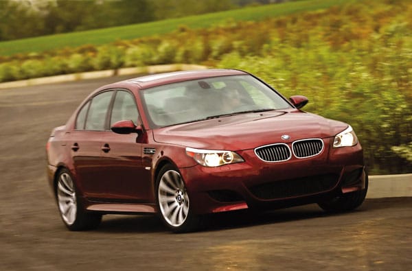 BMW M5: 12,35 Sekunden brauchte der Wagen (hier Serienmodell M5) für die Viertelmeile.