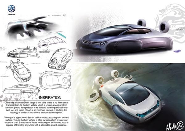 So sehen die Skizzen des Künstlers aus. (Grafik: Yuhan Zhang / Car Design Awards China 2011)