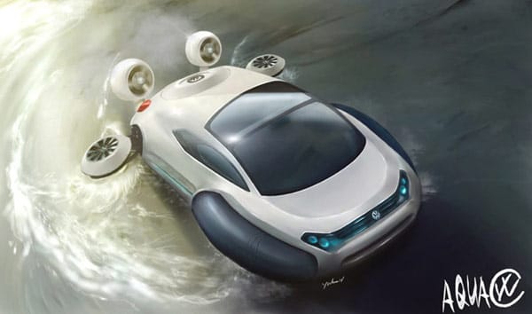 Der Designentwurf eines VW-Hovercraft wurde bei einem Wettbewerb eingereicht. (Grafik: Yuhan Zhang / Car Design Awards China 2011)