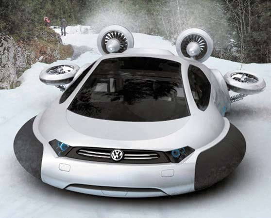 So könnte ein Luftkissenboot von VW aussehen. (Grafik: Yuhan Zhang / Car Design Awards China 2011)