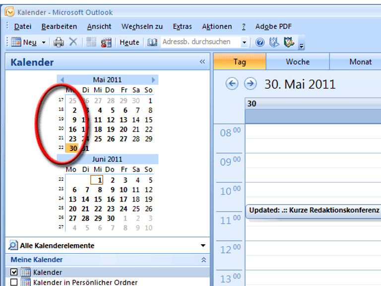 Outlook Kalender Unternehmen 