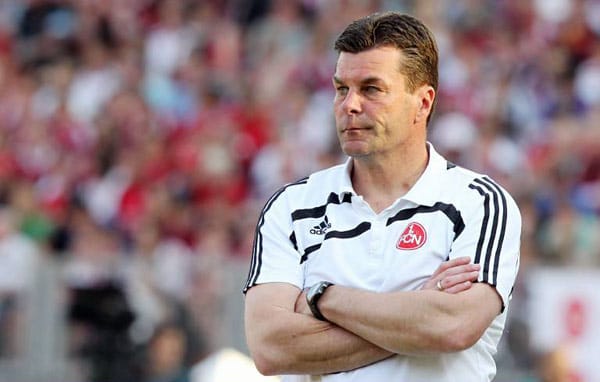 Platz 12: Nürnbergs Chefcoach Dieter Hecking. Der 47-Jährige wurde in der abgelaufenen Saison Sechster und verpasste nur knapp die Europa-League-Qualifikation. Seine "Feuerquote": 10.0.