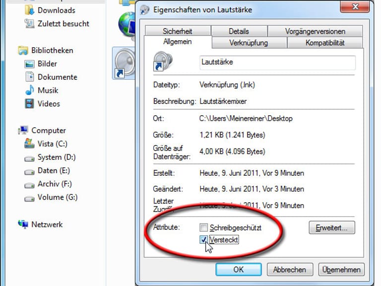 Foto-Show: Lautstärkeregler über Tastatur steuern