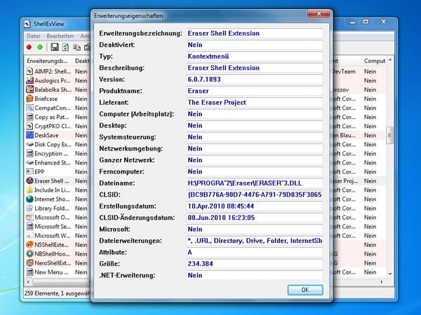 Kontextmenü-Einträge unter Windows entfernen (Screenshot: t-online)