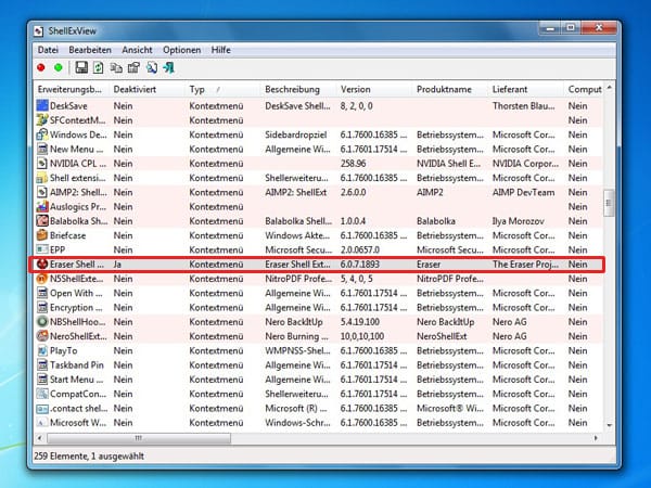 Kontextmenü-Einträge unter Windows entfernen (Screenshot: t-online)