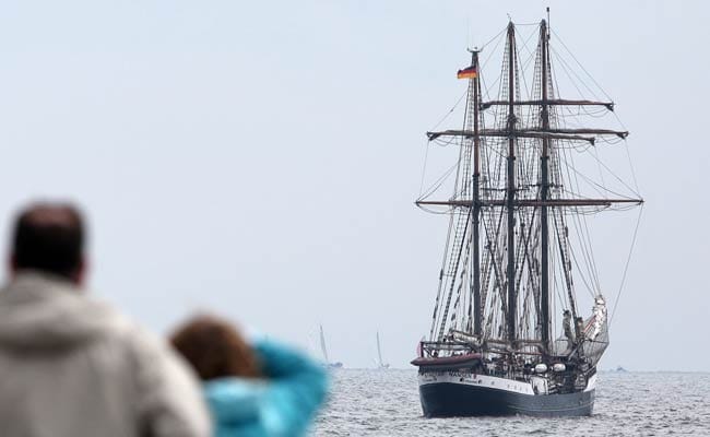 Darf bei der Auslaufparade der Windjammer nicht fehlen: Traditionssegler Fridtjof Nansen, ein stählerner dreimastiger Großtoppsegelschoner mit Heimathafen in Stralsund.