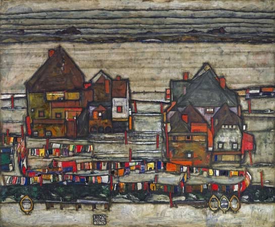 Egon Schiele - "Häuser mit bunter Wäsche"-